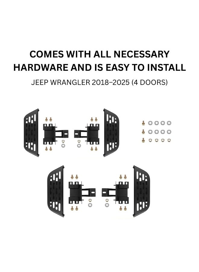 MOTOR FIT Side Steps for Jeep Wrangler JL/JLU 4 Door (2018–2025) Heavy-Duty Steel Running Boards with Anti-Slip Pads - Image 5